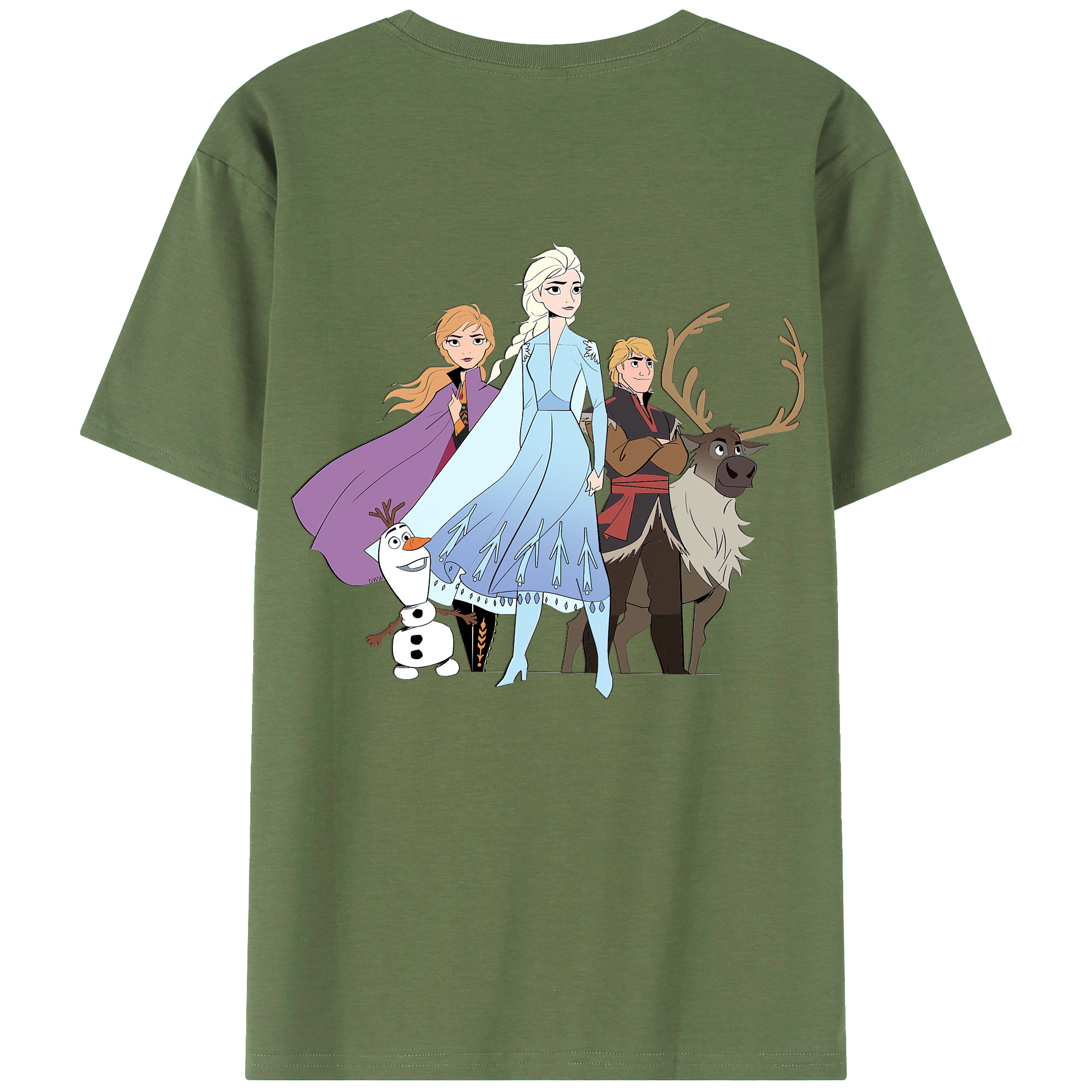 （画像用） アナと雪の女王 アンナ エルサ Frozen Anna Elsa 綿100％ メンズ半袖Tシャツ（バックプリント） 通気性